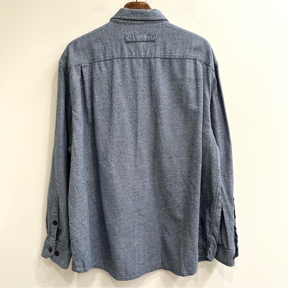Duluth Trading Kennesaw Relaxed Fit Long Sleeve Shirt  Blue Button Down Men 2XL - Picture 2 of 8